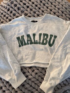 Papermoon Cropped Crewneck Sweatshirt